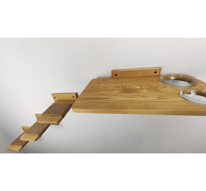 Cat shelves wooden cat food shelf