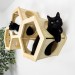 Wooden hexagon cat house – comfortable wall bed