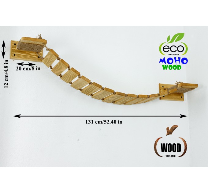 Cat furniture set with bridge and scratcher – cozy climbing tower