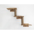 Cat shelves triple wall mounted bed - Multi-level elevated feline retreat