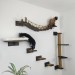 Cat wall furniture set with climbing wall and steps