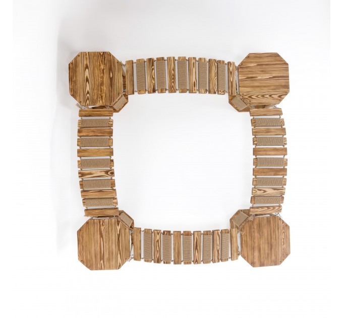 Modern ceiling cat furniture set with octagon house and bridge