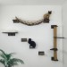 Cat wall furniture set with climbing wall and steps