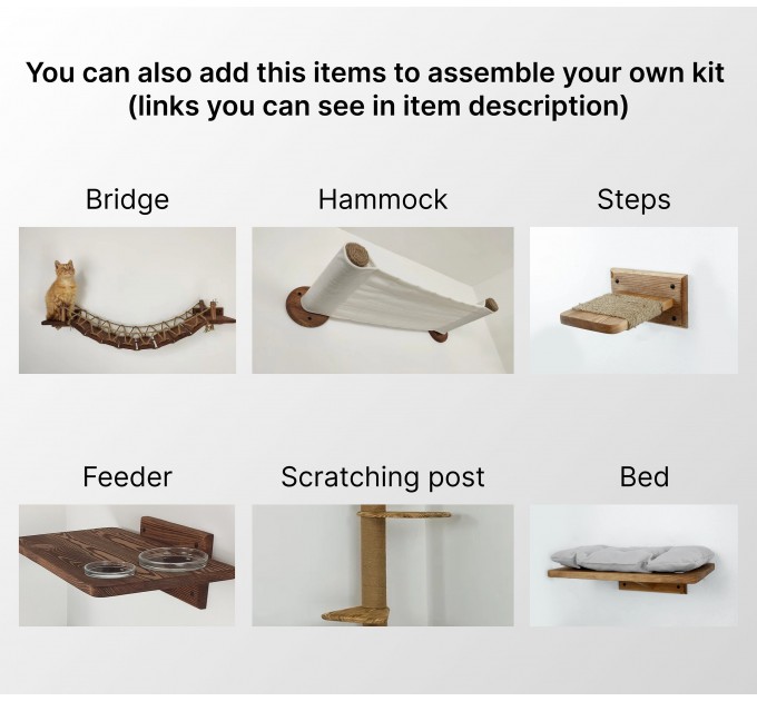 Kitten wall playground – comfortable bridge for active cats