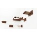 Corner cat wall mount bed wood with 5 pcs stairs