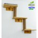 Cat shelves three step wooden bed - Multi-level natural pet haven