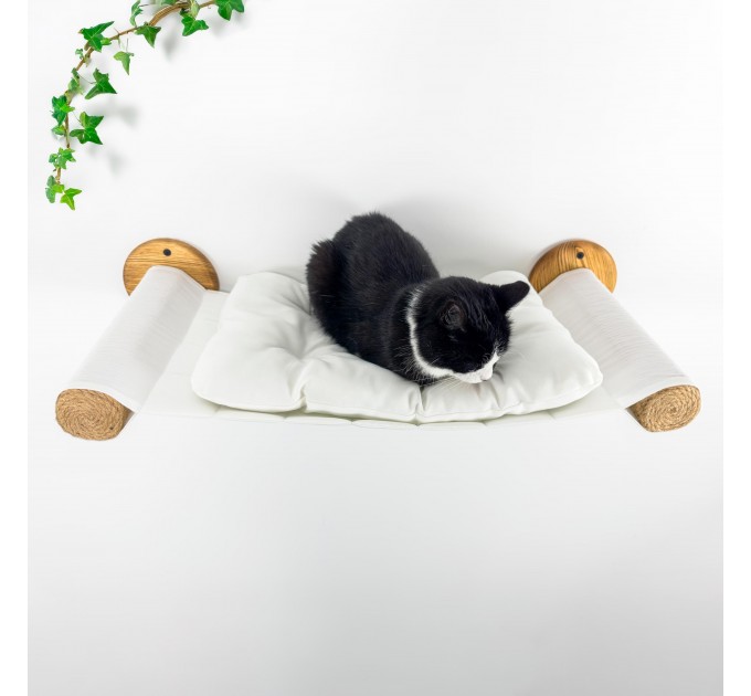Cat shelf with hammock and wall bed, furniture for cats