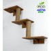 Cat shelves triple wall mounted bed - Multi-level elevated feline retreat