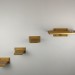 Cat wall steps and feeder shelf