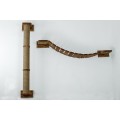 Wall-mounted cat bridge & climbing playground set