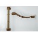 Wall-mounted cat bridge & climbing playground set
