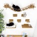 Cat tree with 5 steps - cat bridge cat shelves cat ladder