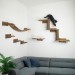 Modern wooden cat wall furniture with bridge