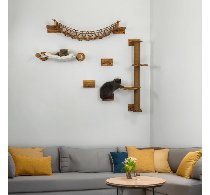 Comfortable modern furniture set for cats