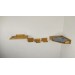 Wall wood cat shelf with two bowls