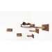 Corner cat wall mount bed wood with 5 pcs stairs