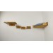 Wall wood cat shelf with two bowls