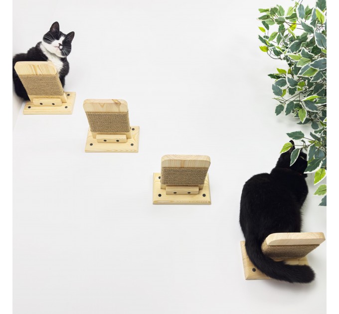 Wall mounted cat furniture set