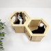 Modern wooden hexagon cat bed – perfect wall-mounted furniture