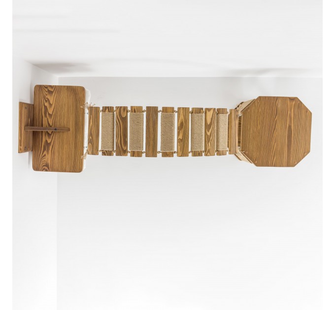 Ceiling cat furniture set with bed and bridge