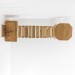 Ceiling cat furniture set with bed and bridge