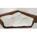 Wall wood cat shelf with two bowls