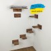 Wooden kitten bed and shelves combo