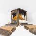 Ceiling climber with hexagon shelves and wooden ceiling bridge