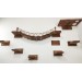 Climbing cat bridge set with feeder and steps – wall-mounted playground
