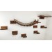 Climbing cat bridge set with feeder and steps – wall-mounted playground