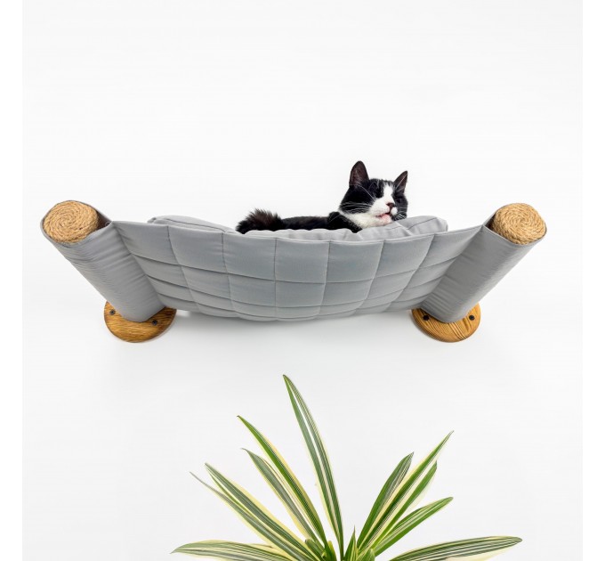 Cat shelf with hammock and wall bed, furniture for cats