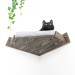 Comfortable wood cat bed