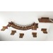 Climbing cat bridge set with feeder and steps – wall-mounted playground
