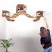 Ceiling mounted bed with pillow and 3 hexagon ceiling shelf
