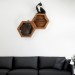 Honeycomb hexagon cat shelf – modern wooden bed