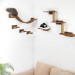 Modern wooden cat wall furniture with bridge
