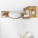 Ceiling climber with hexagon shelves and wooden ceiling bridge