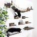 Cat tree with 5 steps - cat bridge cat shelves cat ladder