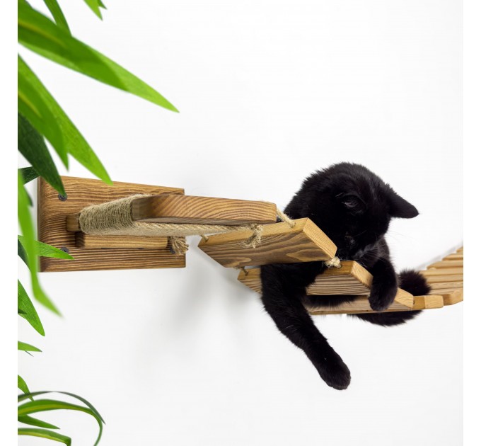 Comfortable floating cat bridge – fun wall playground