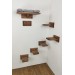 Wooden kitten bed and shelves combo