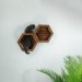 Honeycomb hexagon cat shelf – modern wooden bed