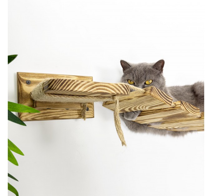 Comfortable floating cat bridge – fun wall playground