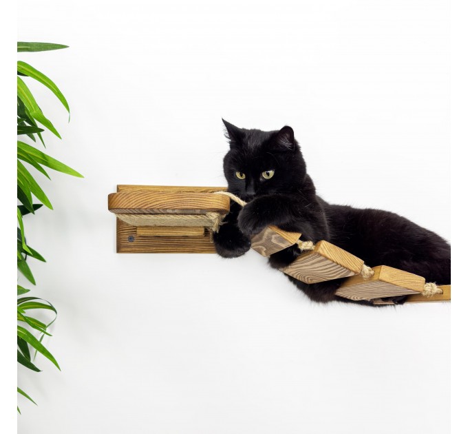 Comfortable floating cat bridge – fun wall playground