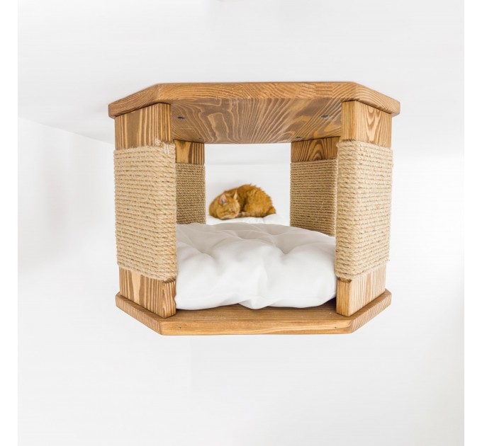 Ceiling cat furniture set with bed and bridge