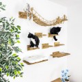 Modern cat wall furniture set with bridge