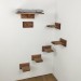 Wooden kitten bed and shelves combo
