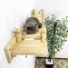 Comfortable cat bridge and wall shelves – custom climbing furniture