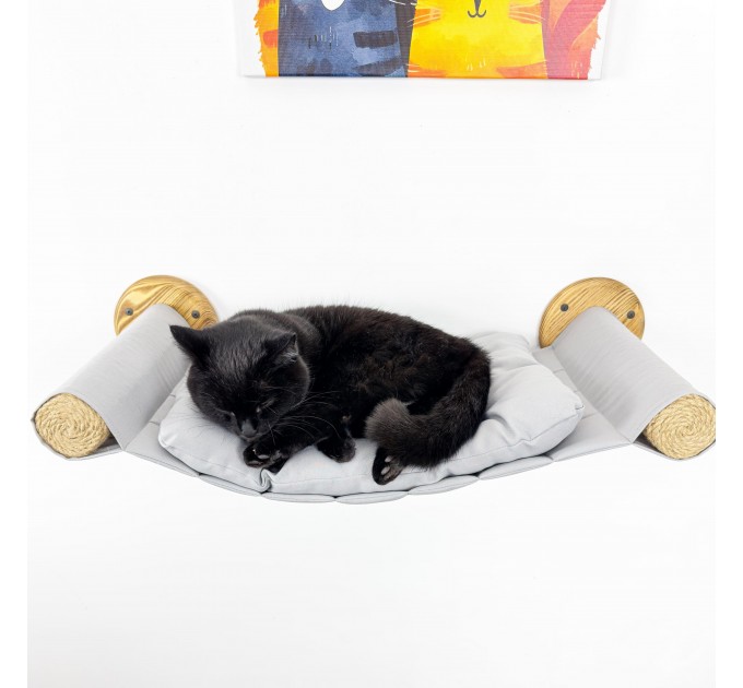 Cozy cat hammock and plush bed for ultimate relaxation