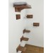 Wooden kitten bed and shelves combo