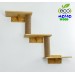 Cat shelves three step wooden bed - Multi-level natural pet haven